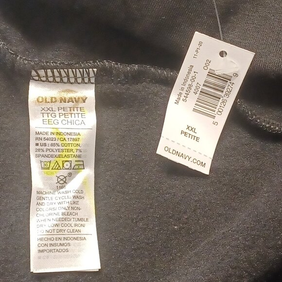 NEW Old Navy High Waisted Fleece Lined Black Stirrup Leggings - Picture 7 of 12